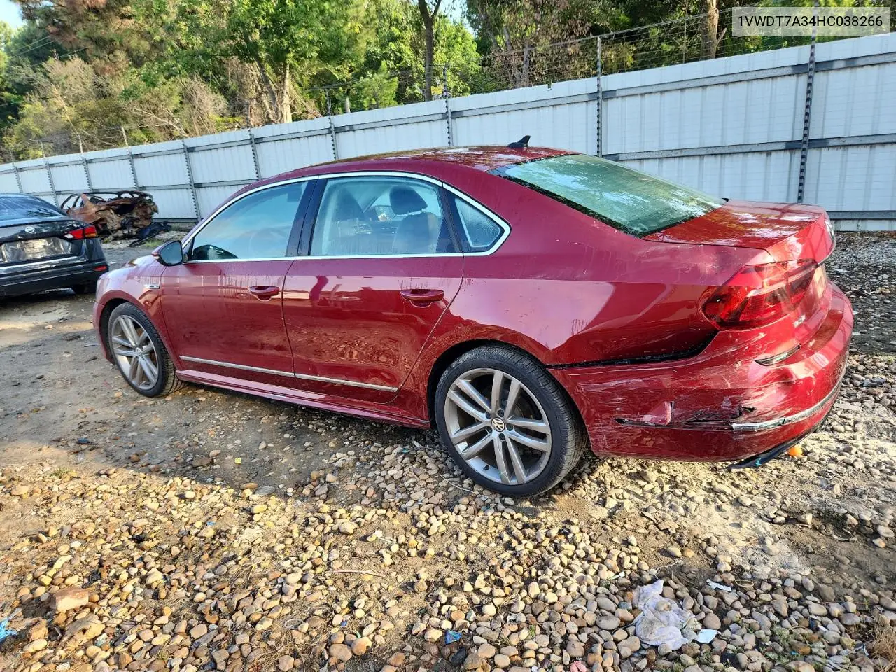 2017 Volkswagen Passat R-Line VIN: 1VWDT7A34HC038266 Lot: 63038555