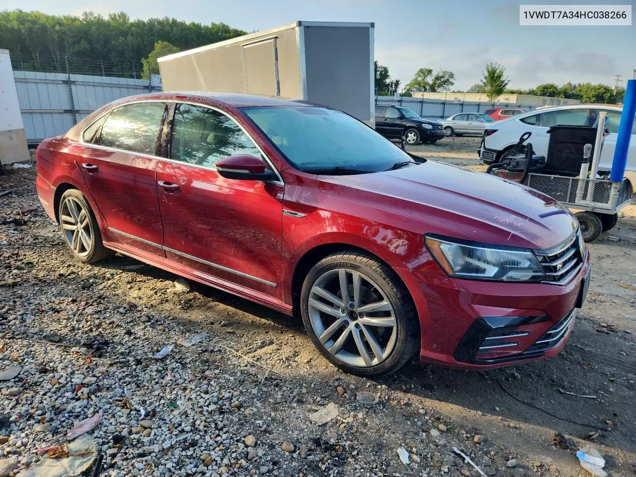 2017 Volkswagen Passat R-Line VIN: 1VWDT7A34HC038266 Lot: 63038555