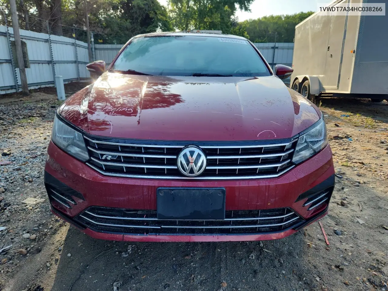 2017 Volkswagen Passat R-Line VIN: 1VWDT7A34HC038266 Lot: 63038555