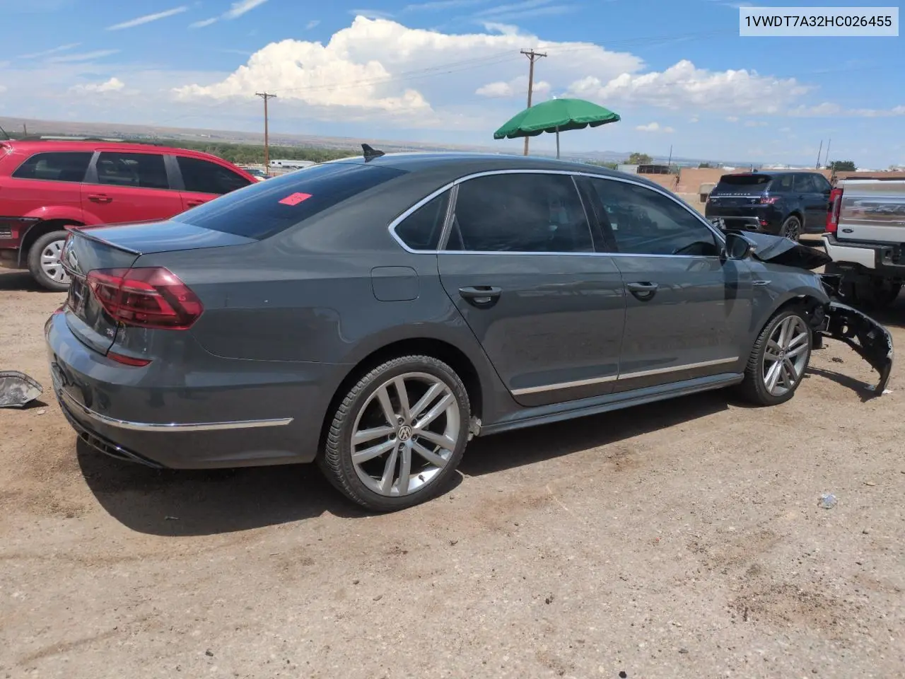 2017 Volkswagen Passat R-Line VIN: 1VWDT7A32HC026455 Lot: 64980595