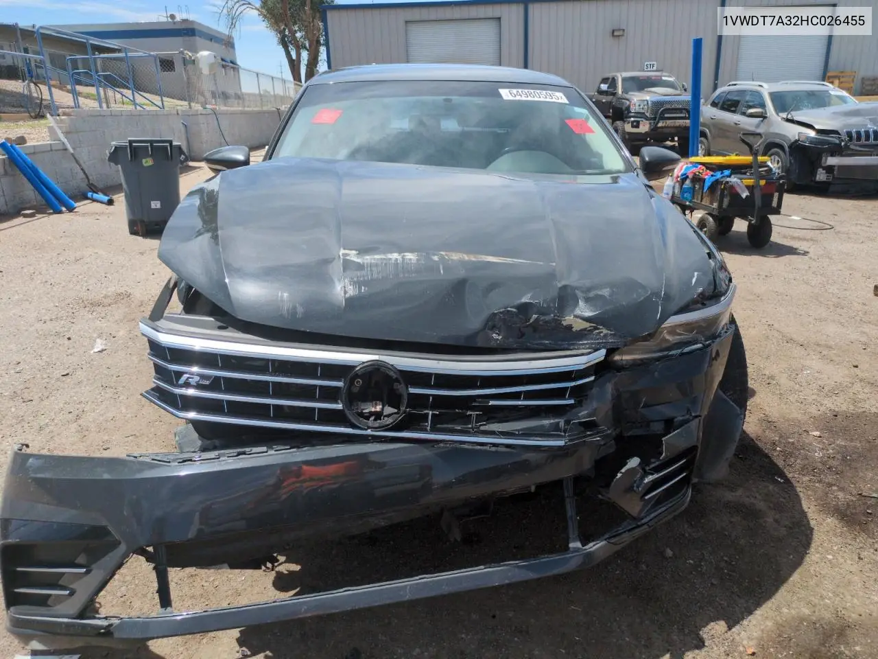 2017 Volkswagen Passat R-Line VIN: 1VWDT7A32HC026455 Lot: 64980595