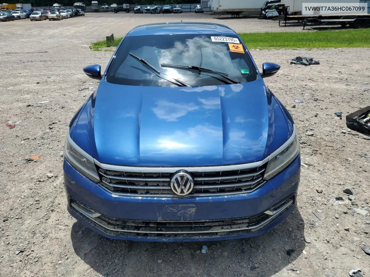2017 Volkswagen Passat Se VIN: 1VWGT7A36HC067099 Lot: 65223195