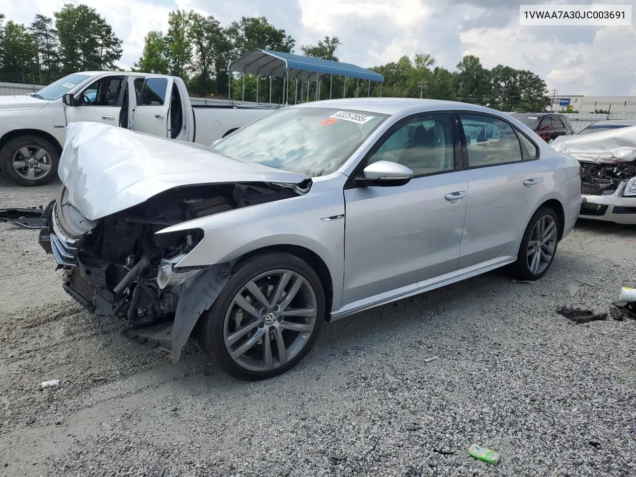 2018 Volkswagen Passat S VIN: 1VWAA7A30JC003691 Lot: 63257855