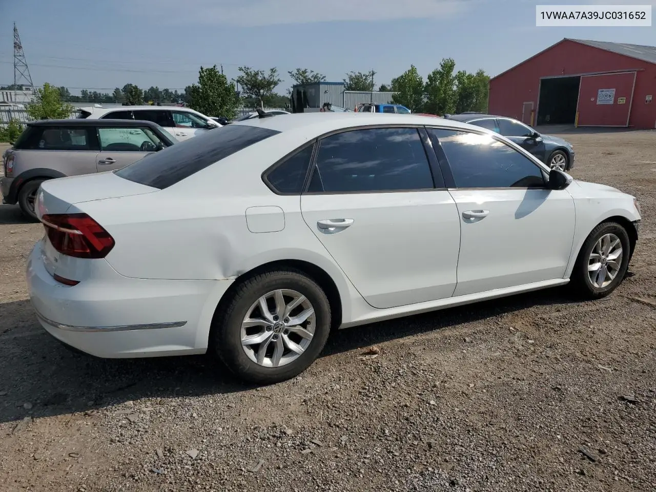 2018 Volkswagen Passat S VIN: 1VWAA7A39JC031652 Lot: 64906755
