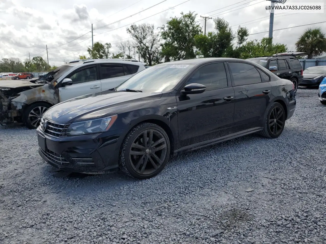 2018 Volkswagen Passat S VIN: 1VWAA7A33JC026088 Lot: 65312455
