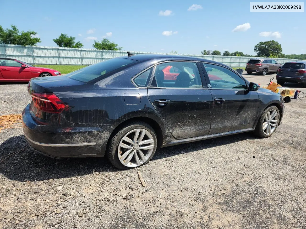 2019 Volkswagen Passat Wolfsburg VIN: 1VWLA7A33KC009298 Lot: 59397495