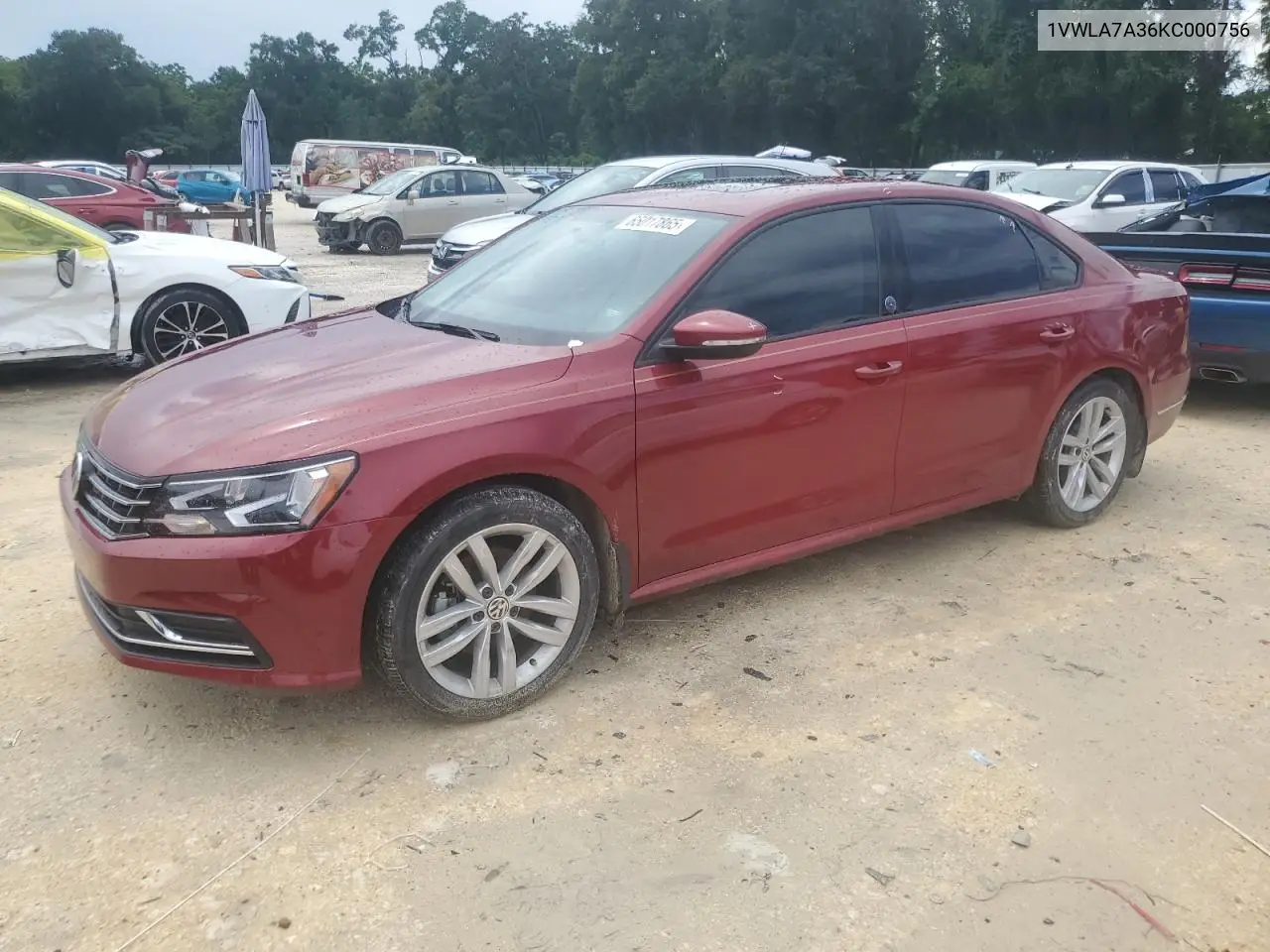 2019 Volkswagen Passat Wolfsburg VIN: 1VWLA7A36KC000756 Lot: 65017865