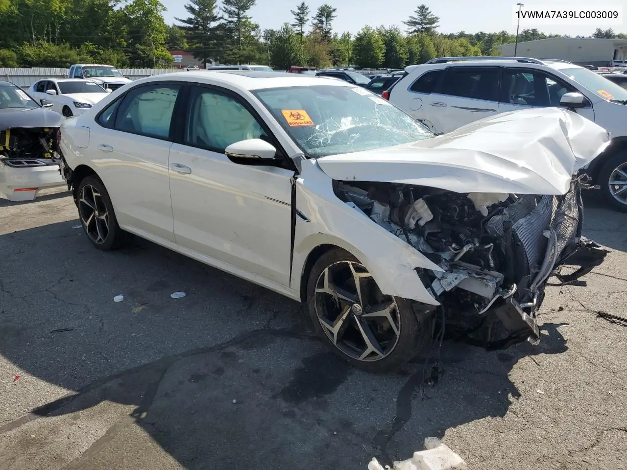 2020 Volkswagen Passat R-Line VIN: 1VWMA7A39LC003009 Lot: 58955305