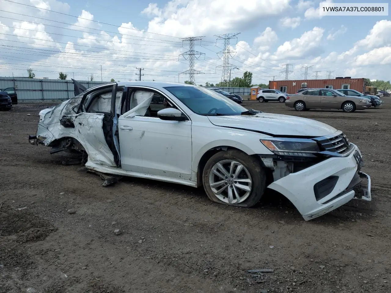 2020 Volkswagen Passat Se VIN: 1VWSA7A37LC008801 Lot: 61508025