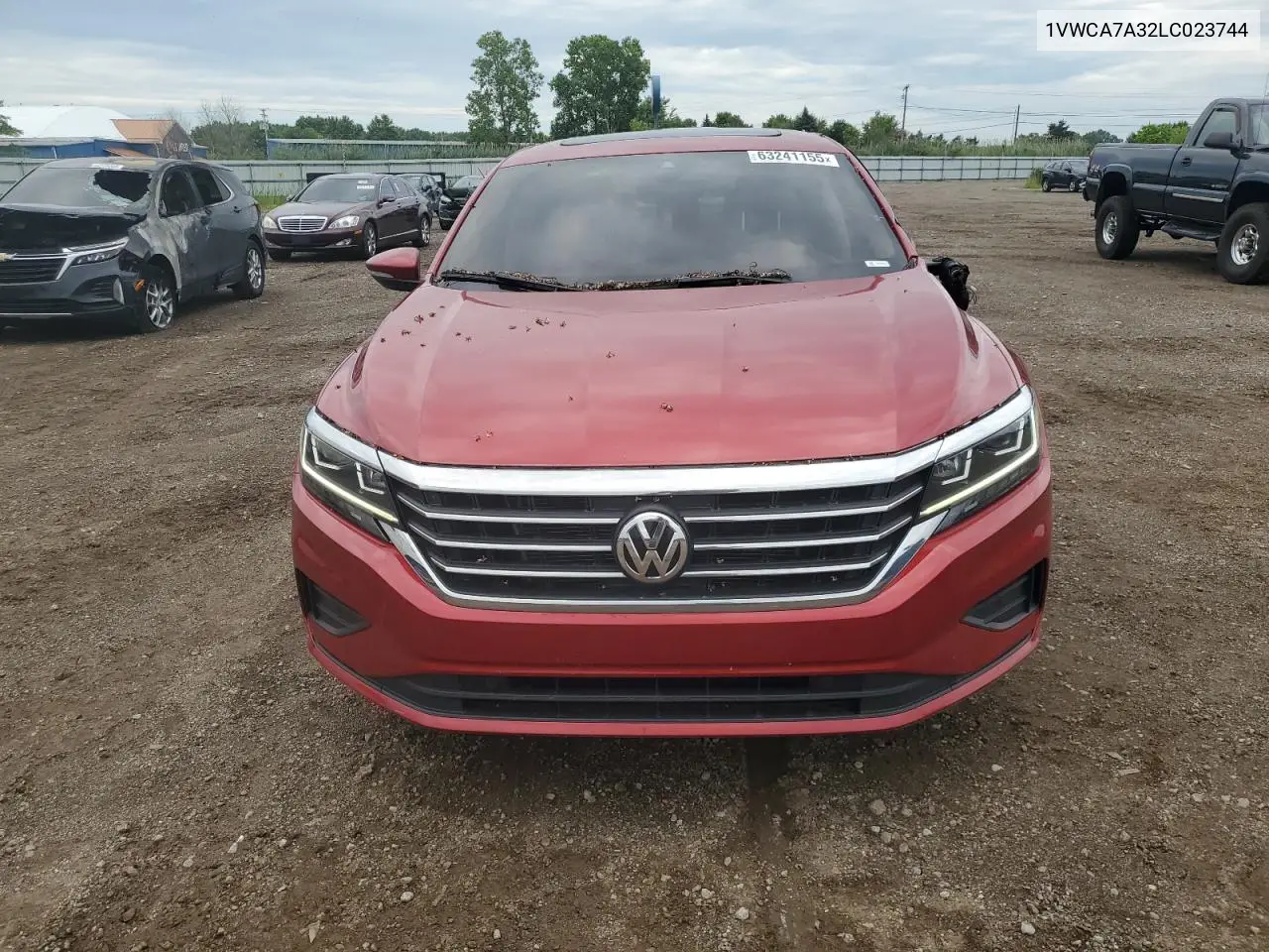 2020 Volkswagen Passat Sel VIN: 1VWCA7A32LC023744 Lot: 63241155