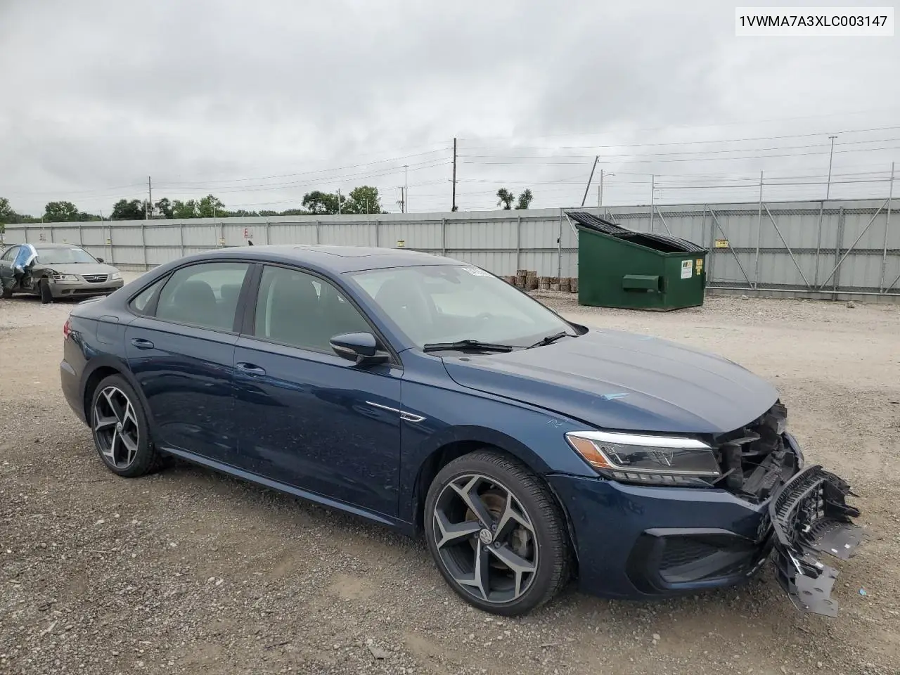 2020 Volkswagen Passat R-Line VIN: 1VWMA7A3XLC003147 Lot: 64933845