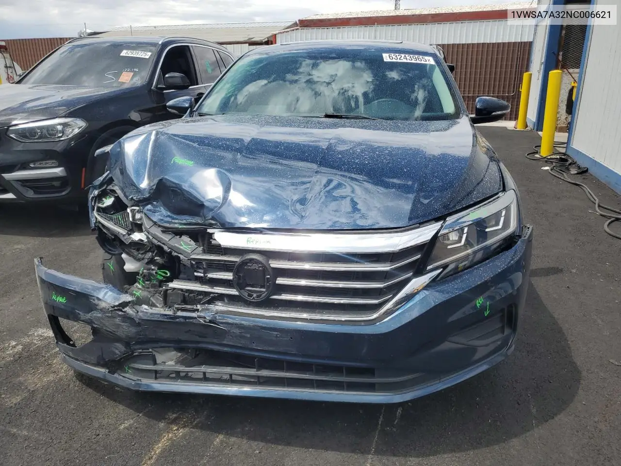 2022 Volkswagen Passat Se VIN: 1VWSA7A32NC006621 Lot: 63243965