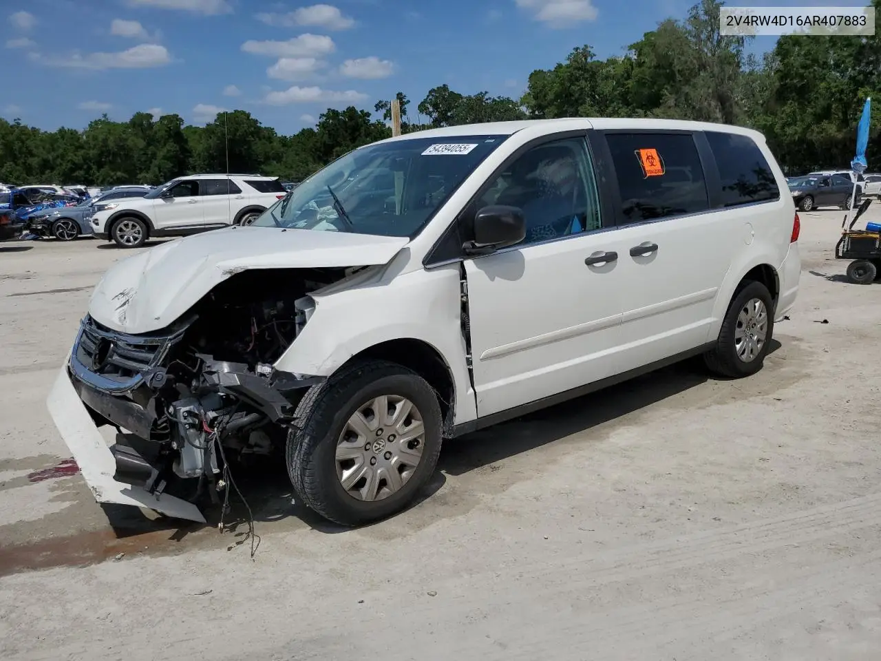 2010 Volkswagen Routan S VIN: 2V4RW4D16AR407883 Lot: 54394055