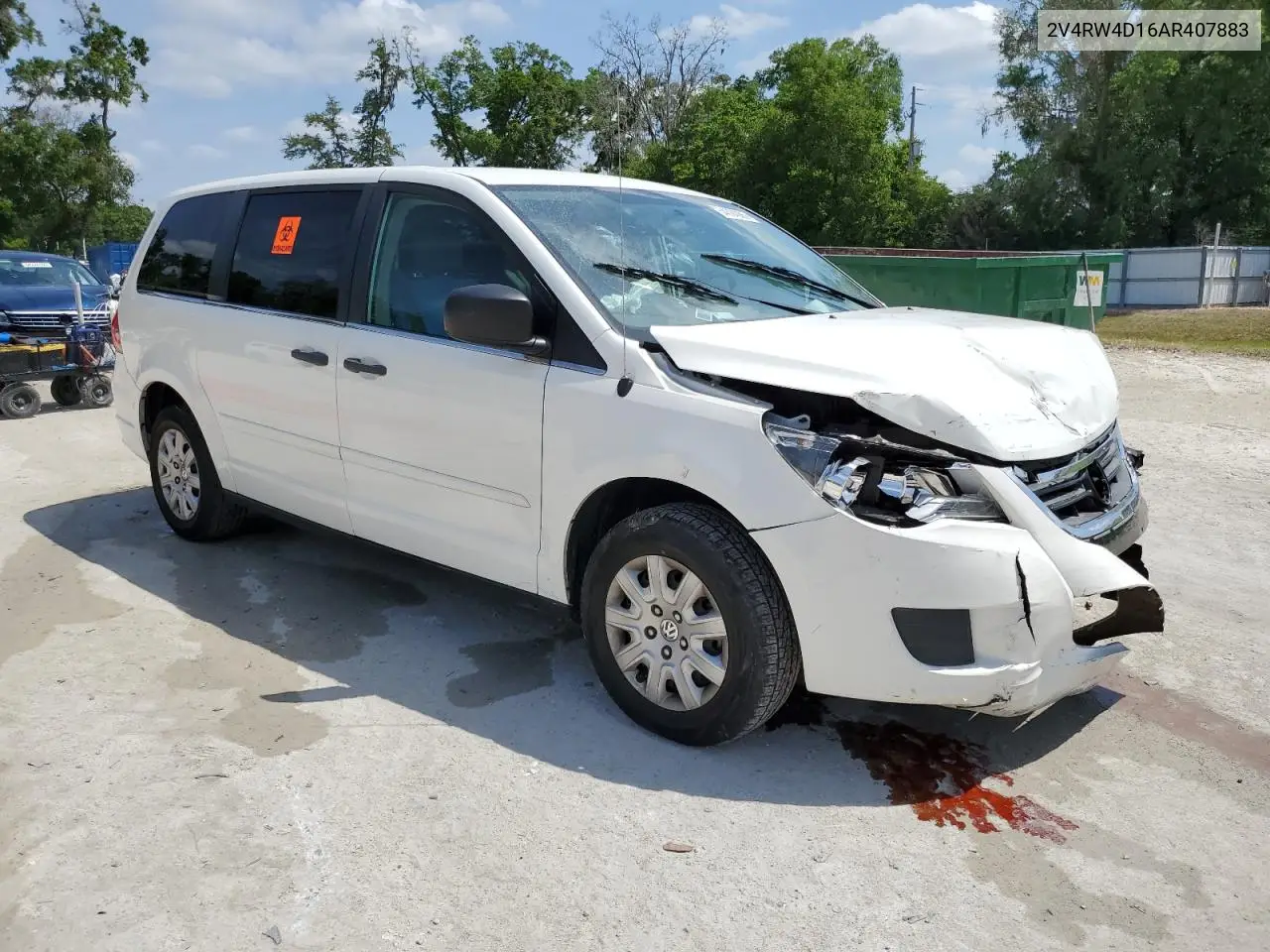 2010 Volkswagen Routan S VIN: 2V4RW4D16AR407883 Lot: 54394055
