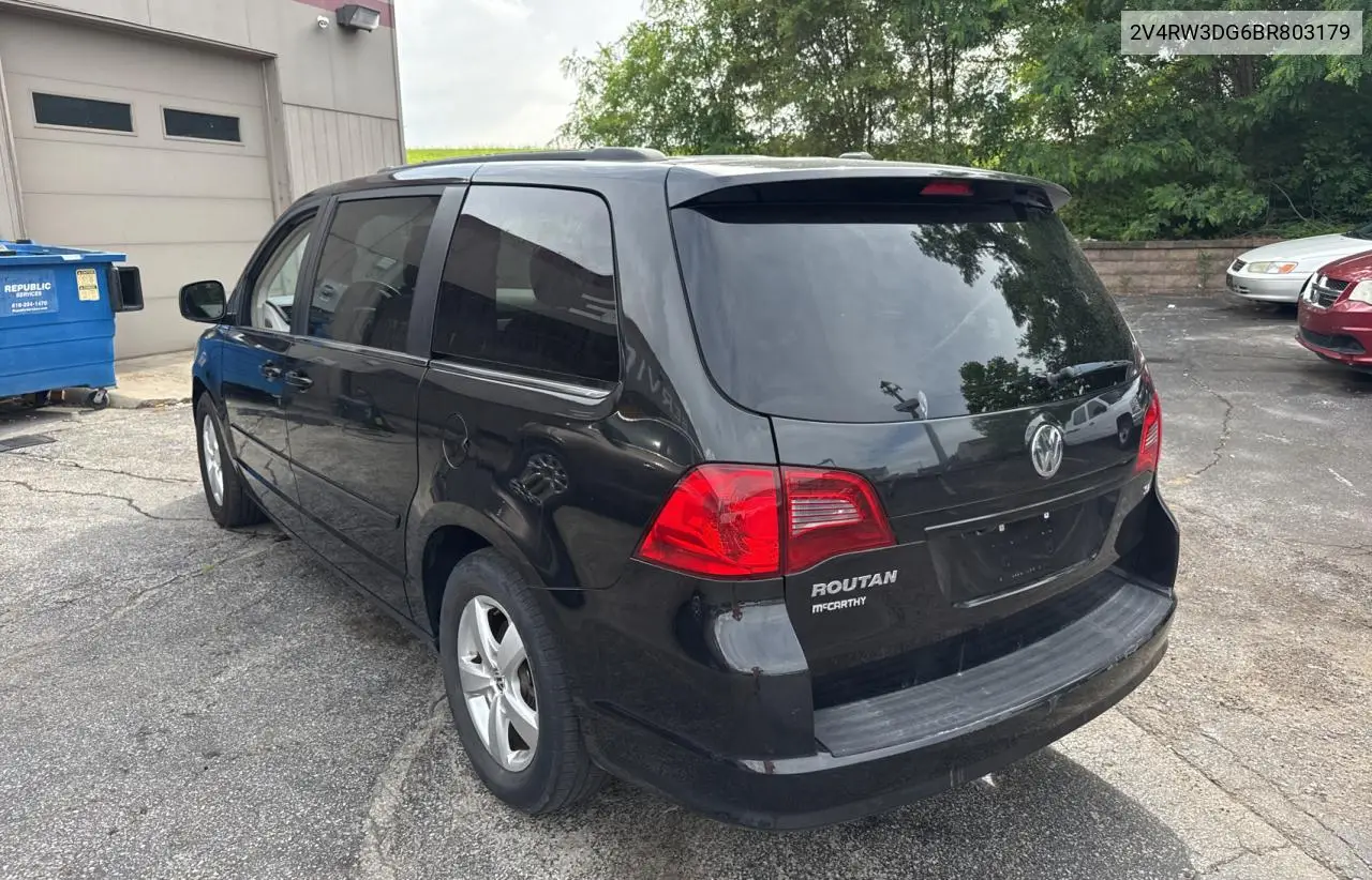 2011 Volkswagen Routan Se VIN: 2V4RW3DG6BR803179 Lot: 61144745