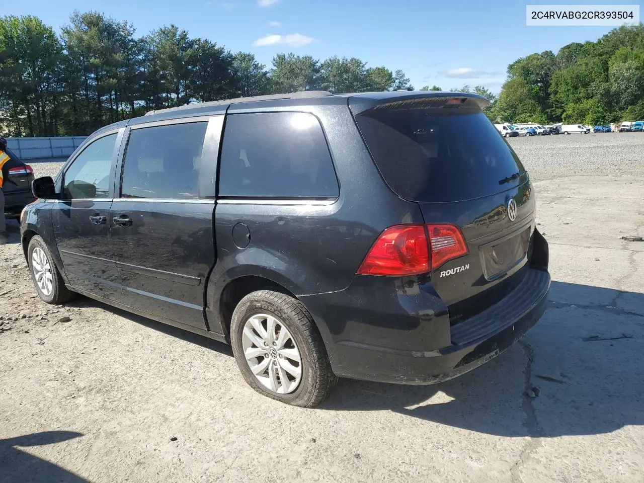 2012 Volkswagen Routan Se VIN: 2C4RVABG2CR393504 Lot: 57824525