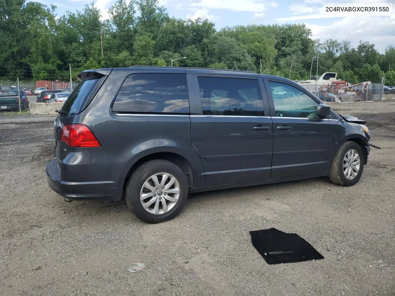 2012 Volkswagen Routan Se VIN: 2C4RVABGXCR391550 Lot: 62004685