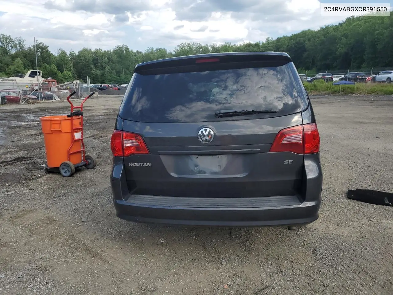 2012 Volkswagen Routan Se VIN: 2C4RVABGXCR391550 Lot: 62004685