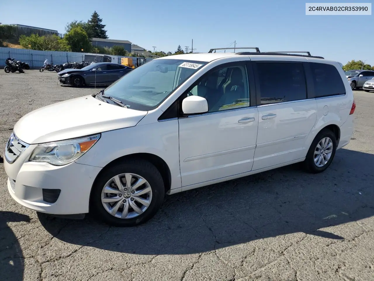 2012 Volkswagen Routan Se VIN: 2C4RVABG2CR353990 Lot: 63118645