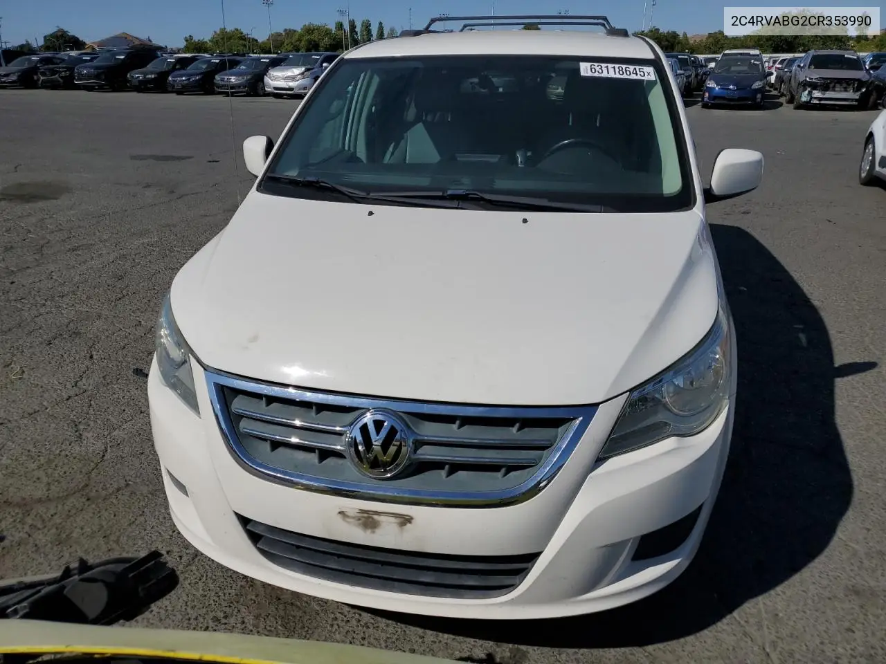 2012 Volkswagen Routan Se VIN: 2C4RVABG2CR353990 Lot: 63118645