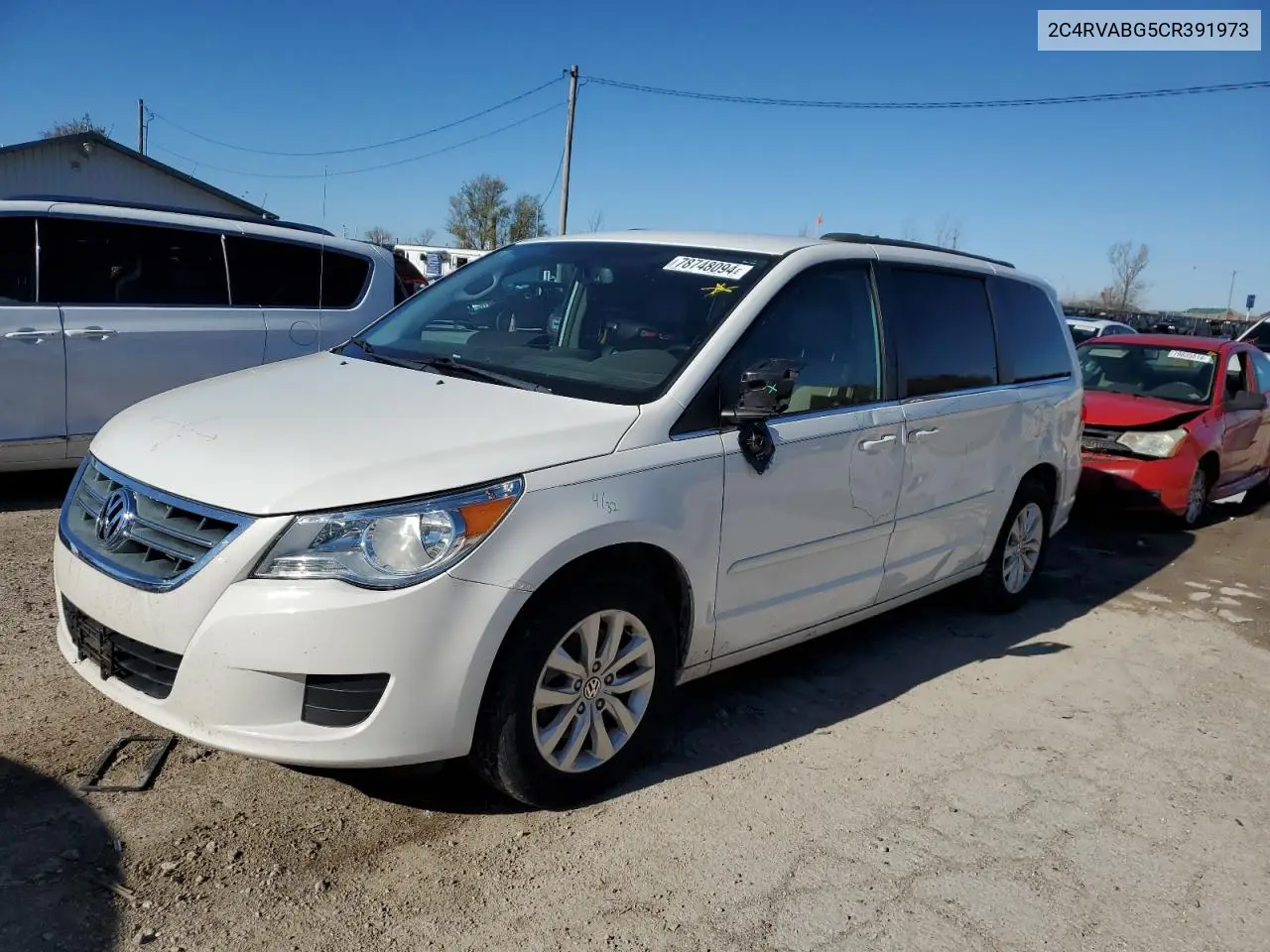 2012 Volkswagen Routan Se VIN: 2C4RVABG5CR391973 Lot: 78748094
