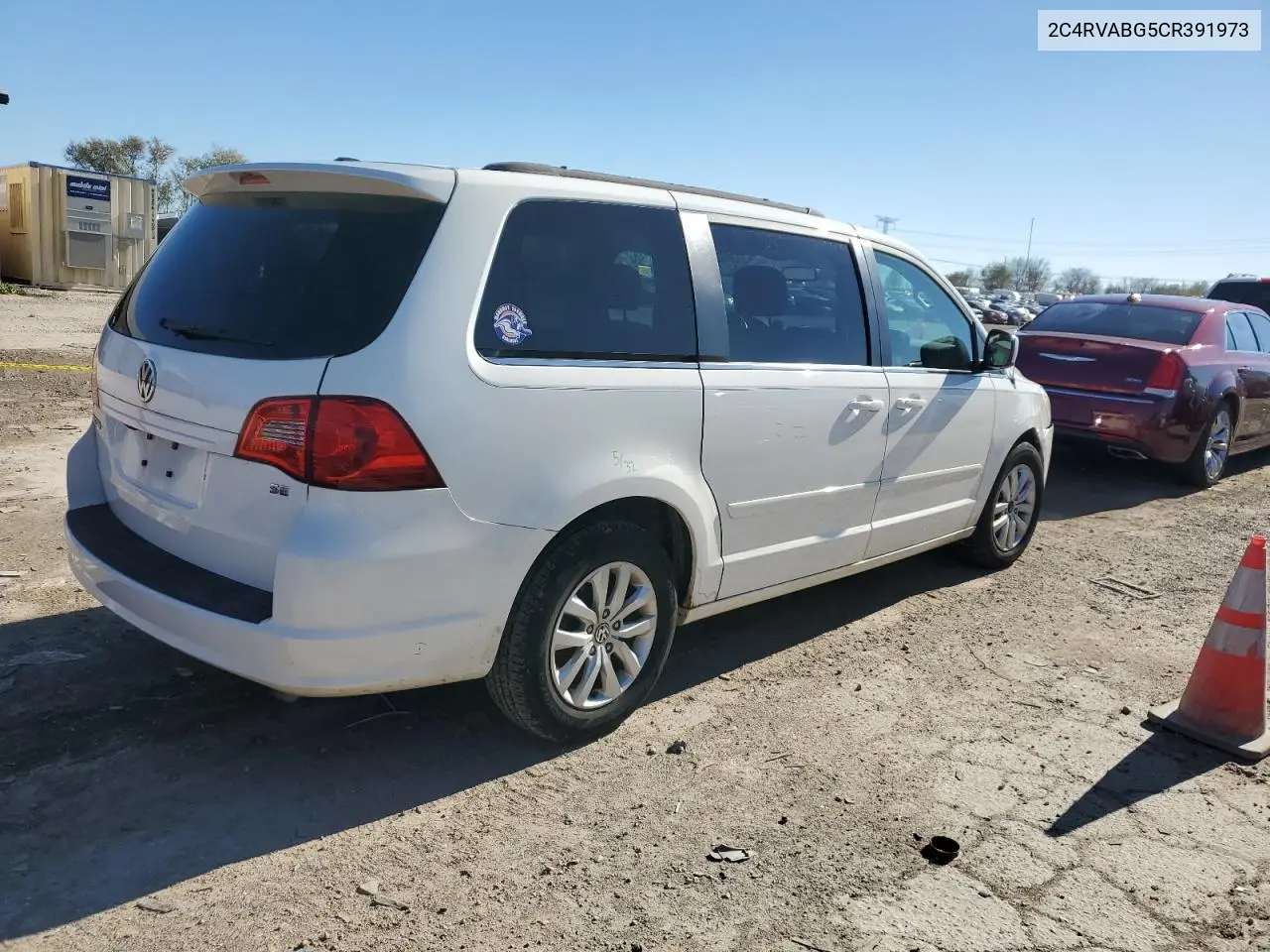 2012 Volkswagen Routan Se VIN: 2C4RVABG5CR391973 Lot: 78748094