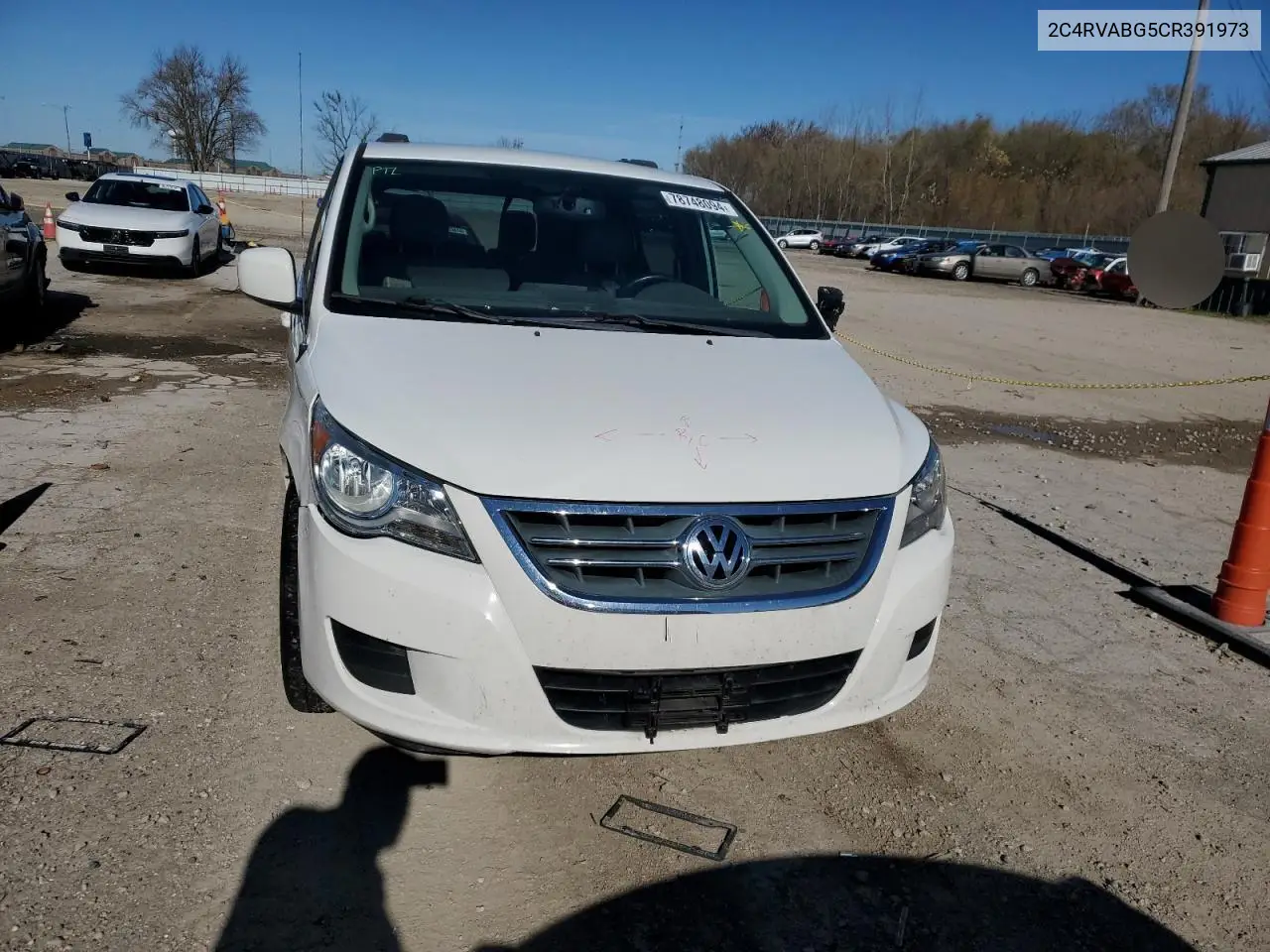 2012 Volkswagen Routan Se VIN: 2C4RVABG5CR391973 Lot: 78748094