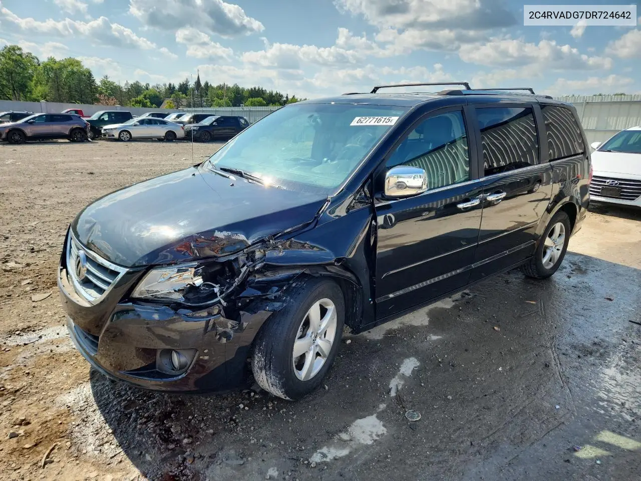 2013 Volkswagen Routan Sel Premium VIN: 2C4RVADG7DR724642 Lot: 62771615