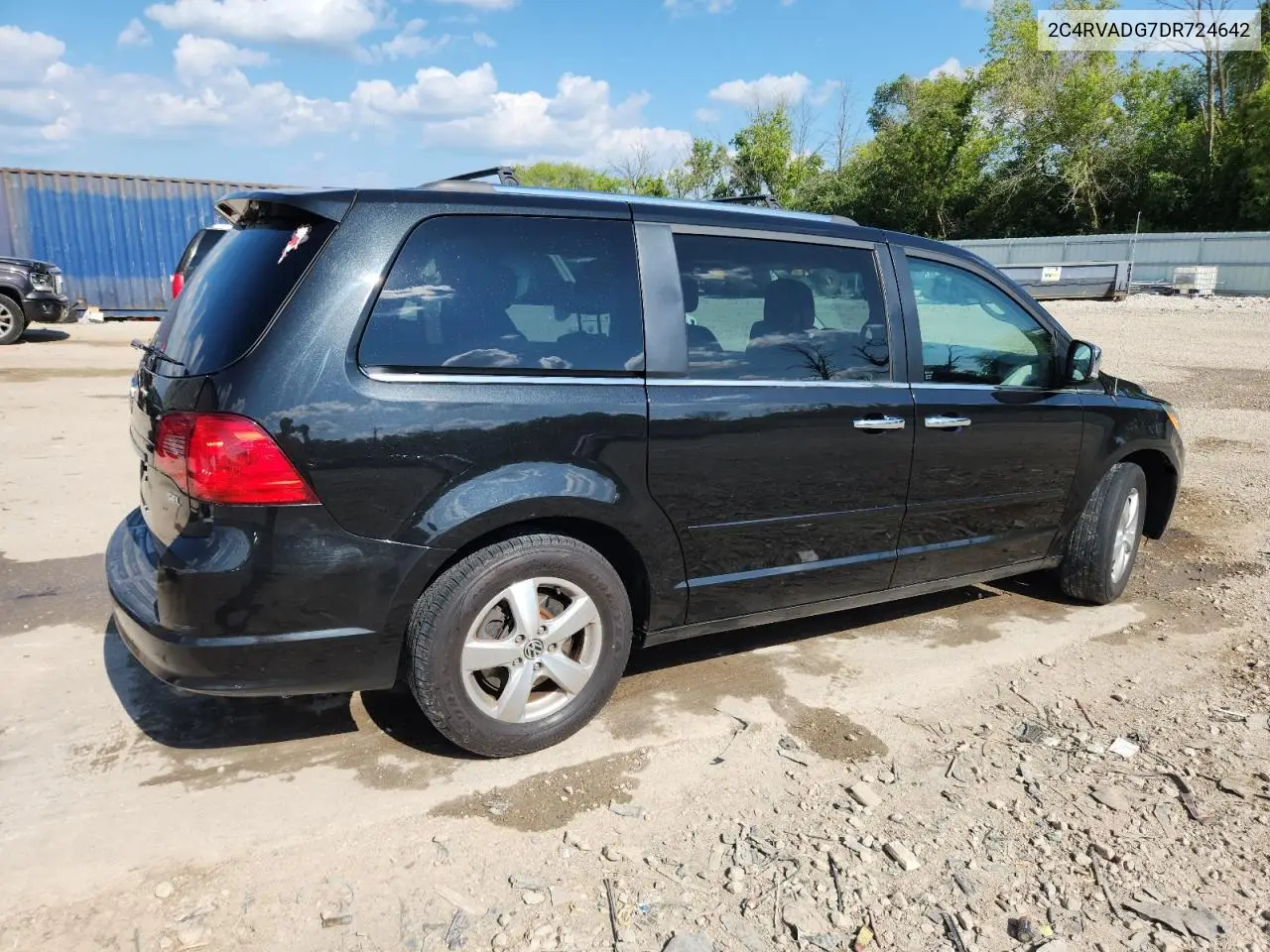 2013 Volkswagen Routan Sel Premium VIN: 2C4RVADG7DR724642 Lot: 62771615