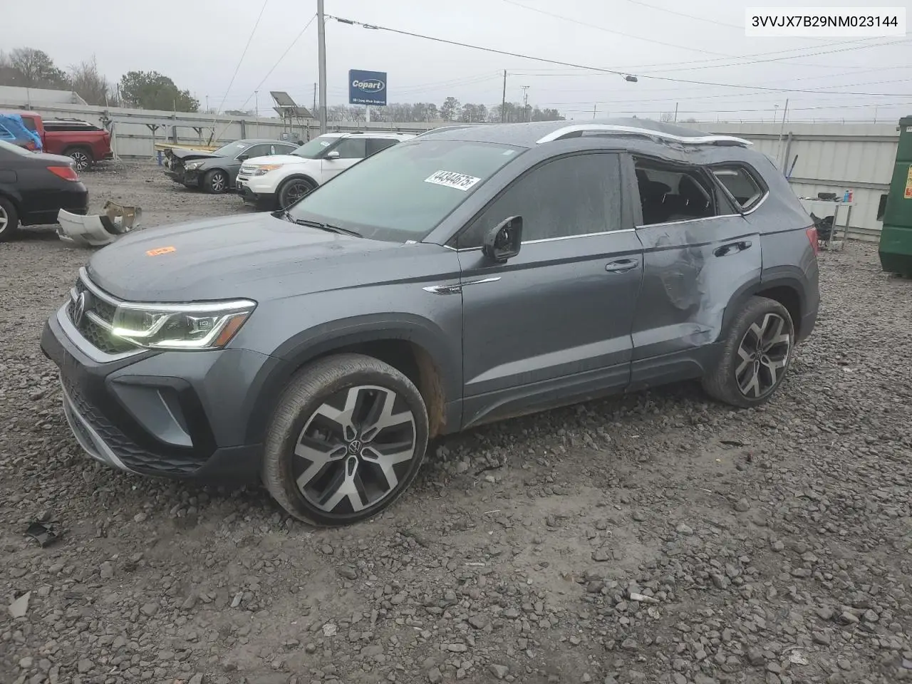 2022 Volkswagen Taos Sel VIN: 3VVJX7B29NM023144 Lot: 44344675
