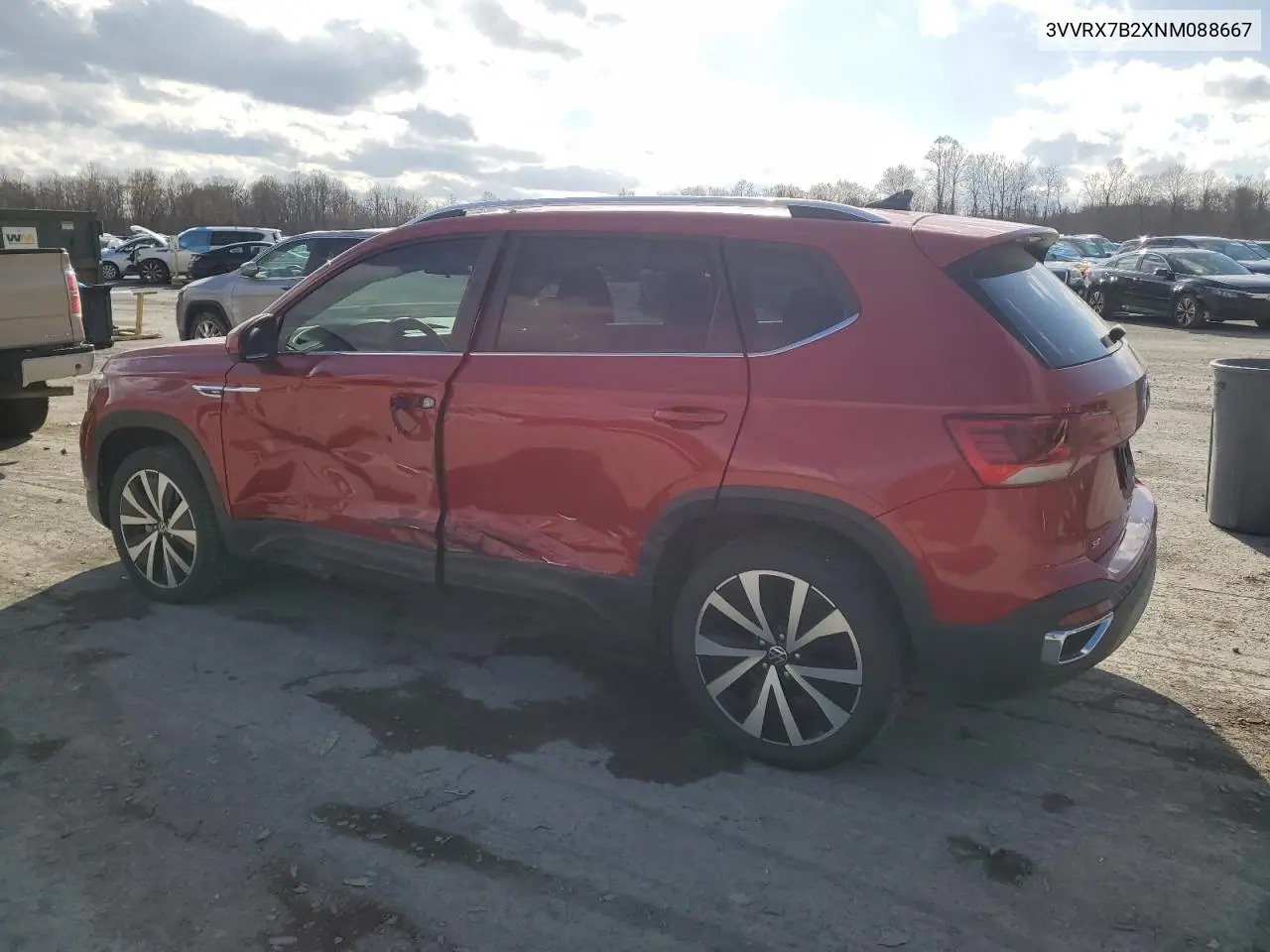 2022 Volkswagen Taos Se VIN: 3VVRX7B2XNM088667 Lot: 50189105