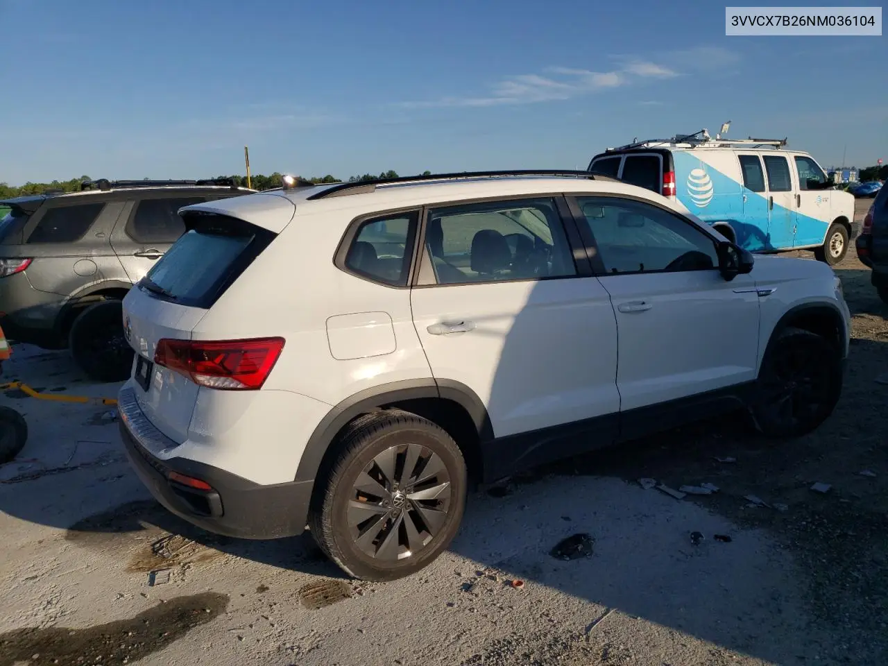 2022 Volkswagen Taos S VIN: 3VVCX7B26NM036104 Lot: 58290935