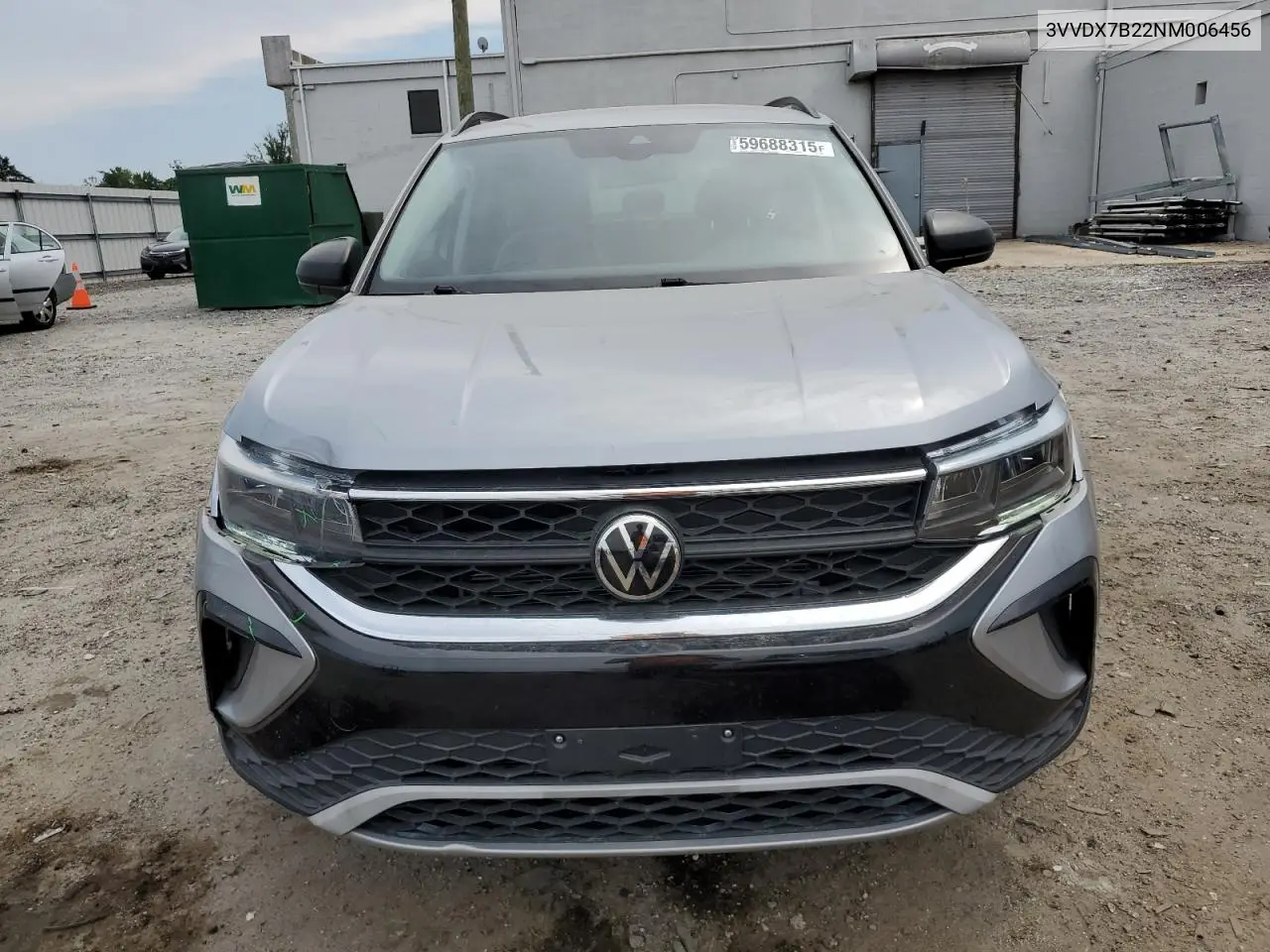 2022 Volkswagen Taos S VIN: 3VVDX7B22NM006456 Lot: 59688315