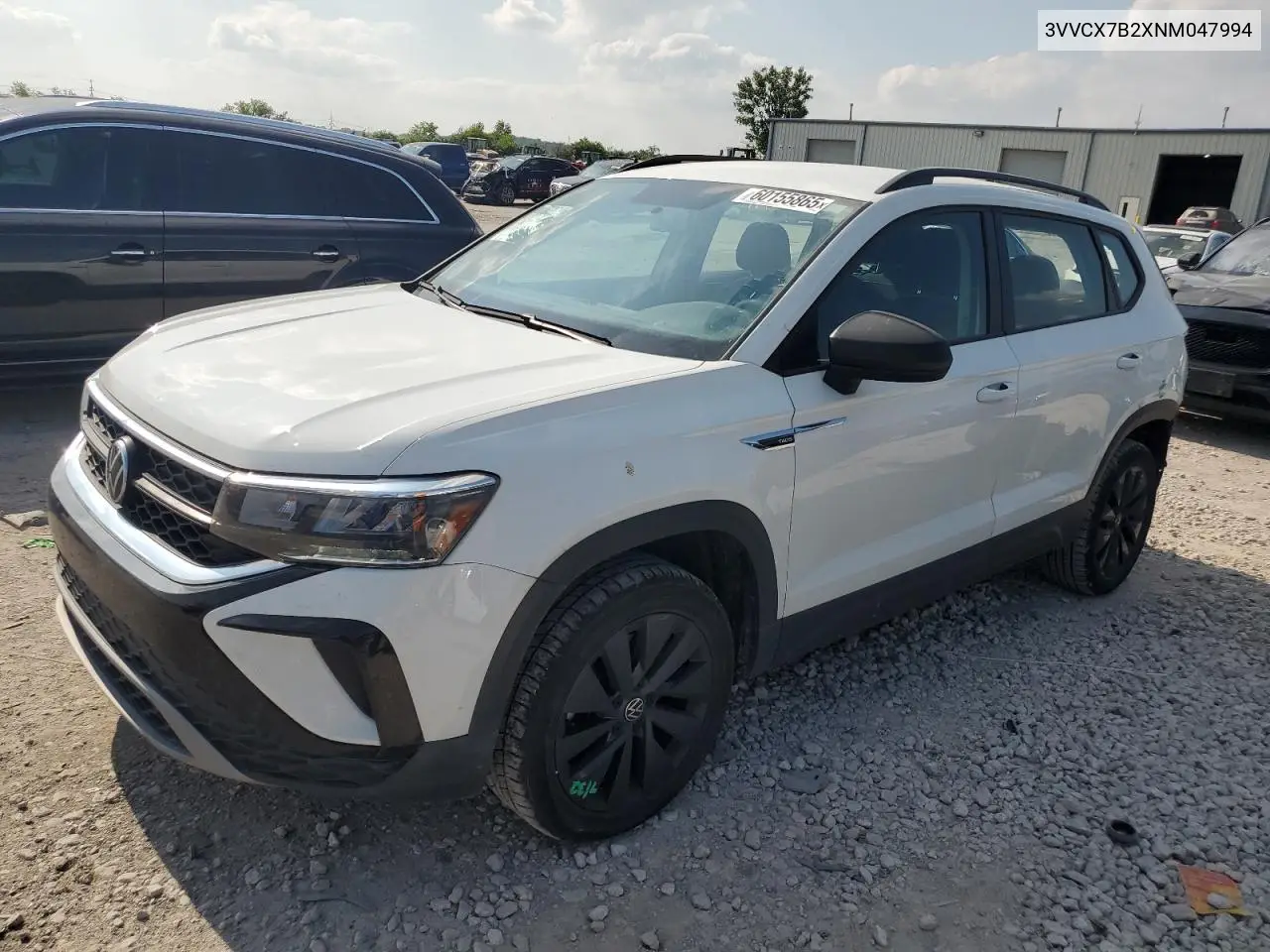 2022 Volkswagen Taos S VIN: 3VVCX7B2XNM047994 Lot: 60155865