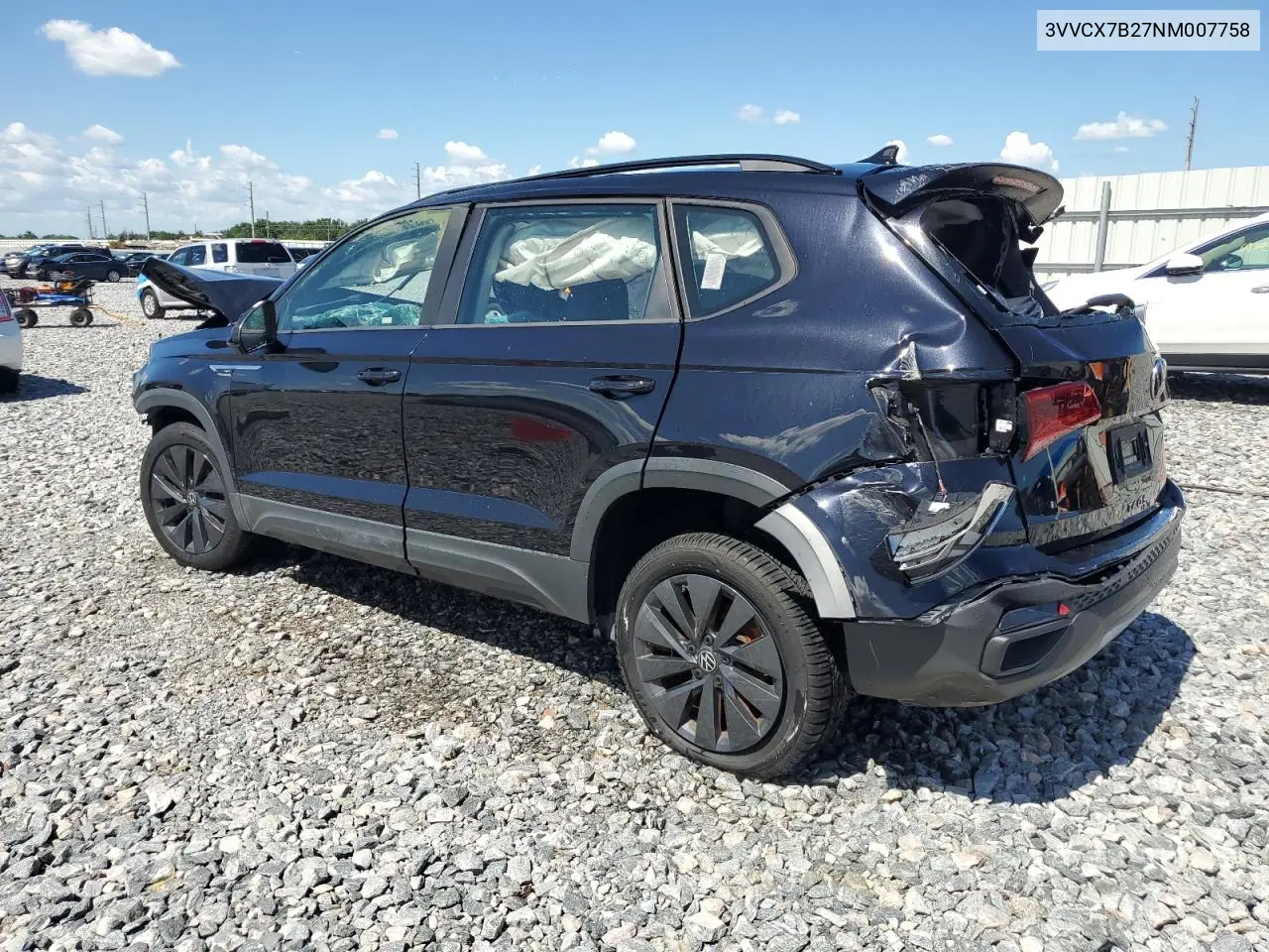 2022 Volkswagen Taos S VIN: 3VVCX7B27NM007758 Lot: 60758425