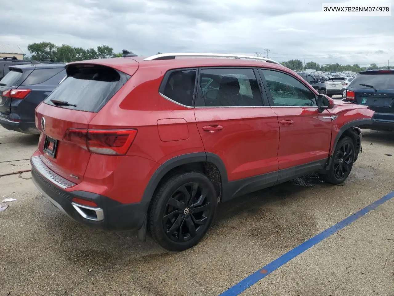 2022 Volkswagen Taos Se VIN: 3VVWX7B28NM074978 Lot: 65573095