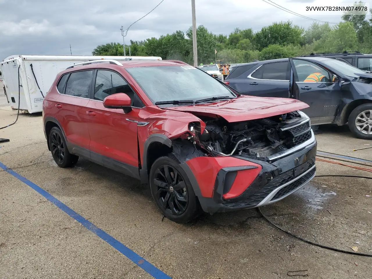 2022 Volkswagen Taos Se VIN: 3VVWX7B28NM074978 Lot: 65573095