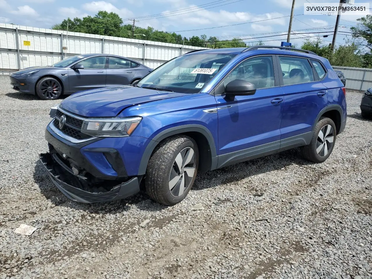 2023 Volkswagen Taos S VIN: 3VVGX7B21PM363451 Lot: 61391075