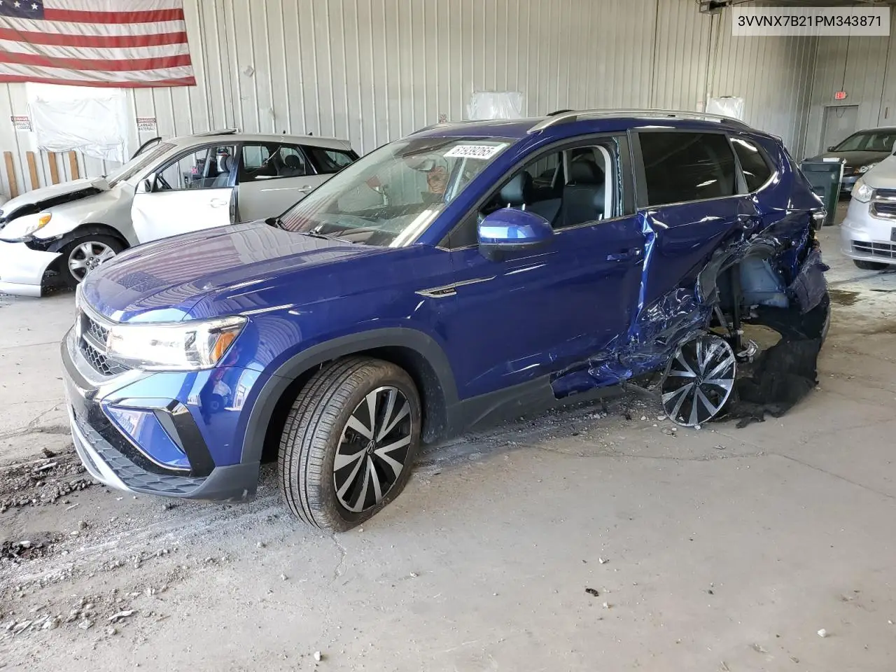 2023 Volkswagen Taos Se VIN: 3VVNX7B21PM343871 Lot: 61939265