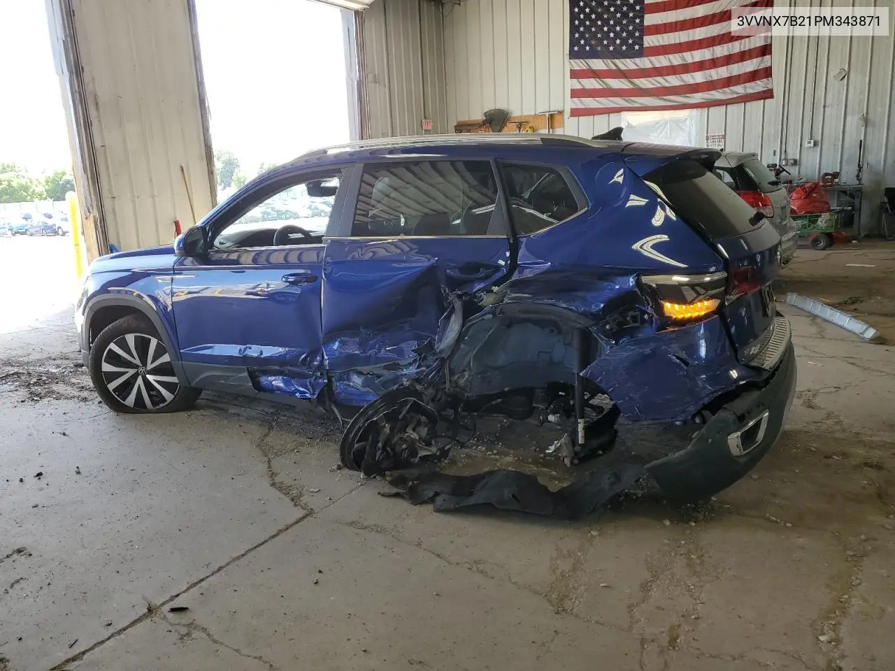 2023 Volkswagen Taos Se VIN: 3VVNX7B21PM343871 Lot: 61939265