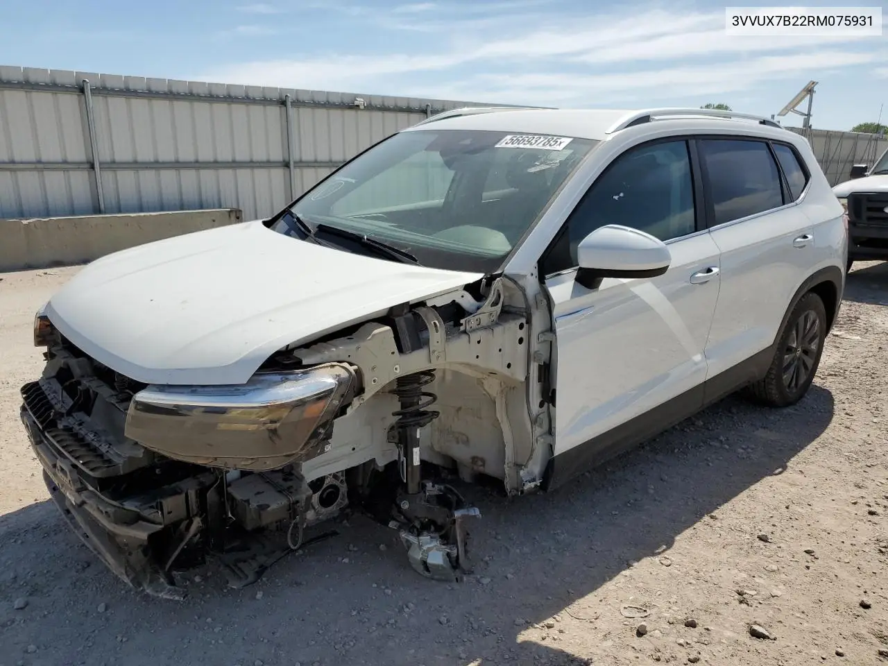 2024 Volkswagen Taos Se VIN: 3VVUX7B22RM075931 Lot: 56693785