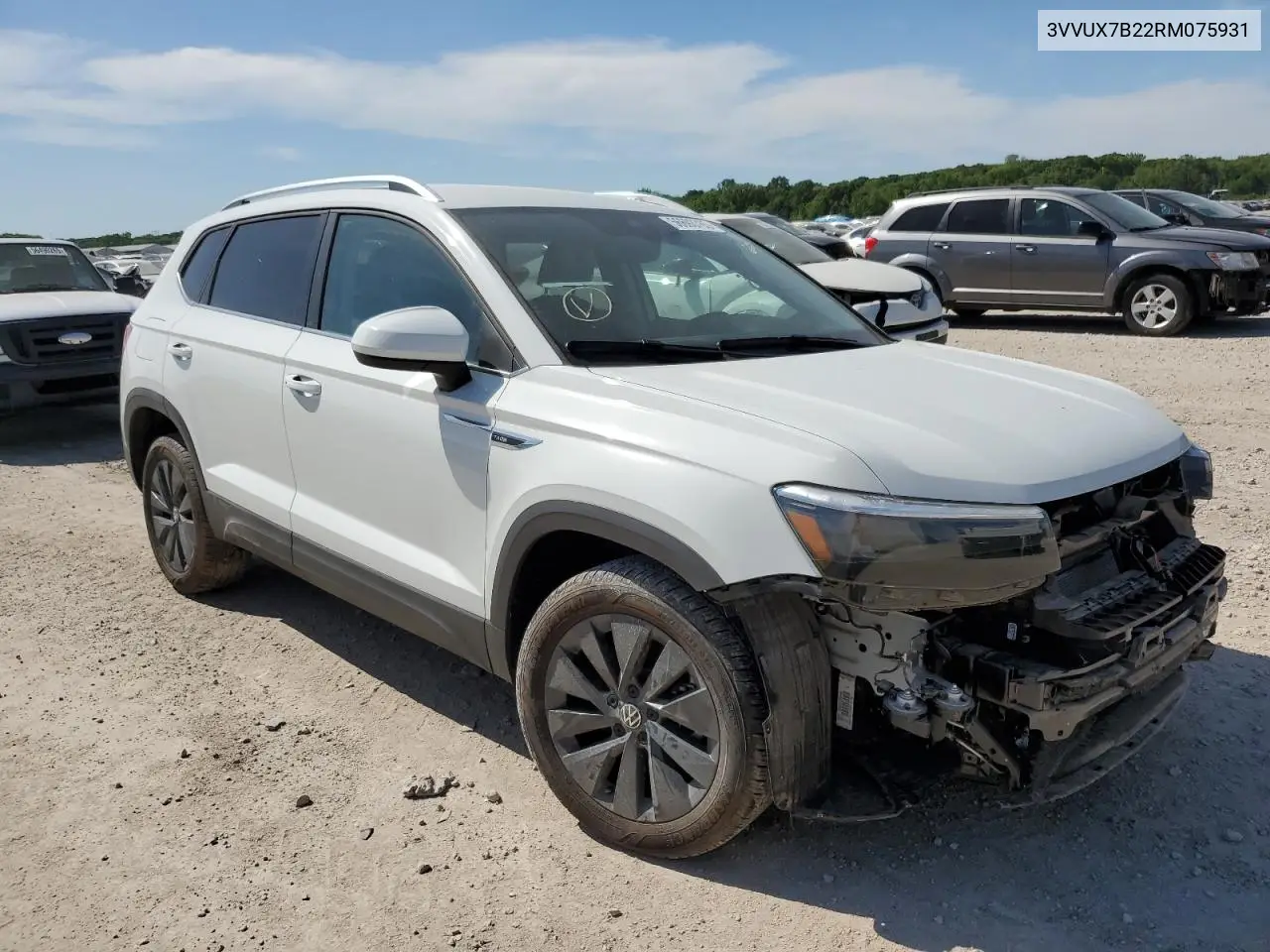 2024 Volkswagen Taos Se VIN: 3VVUX7B22RM075931 Lot: 56693785