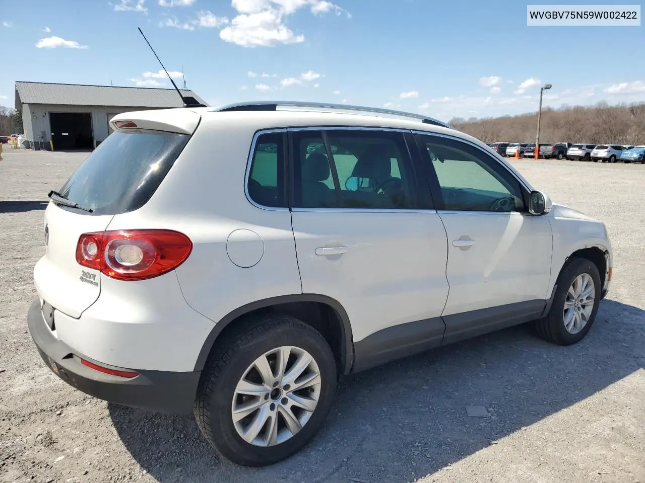 2009 Volkswagen Tiguan Se VIN: WVGBV75N59W002422 Lot: 50667645