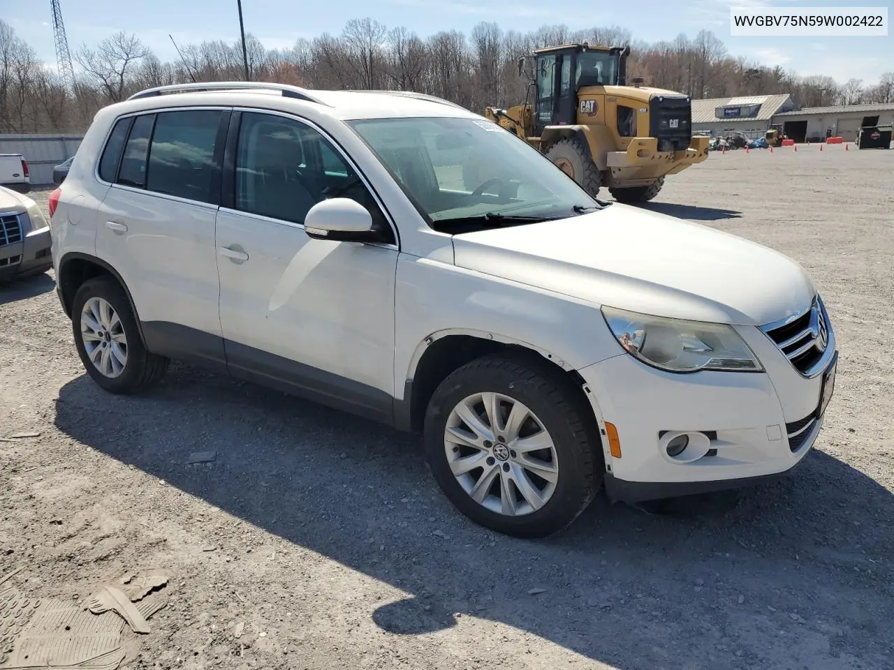 2009 Volkswagen Tiguan Se VIN: WVGBV75N59W002422 Lot: 50667645