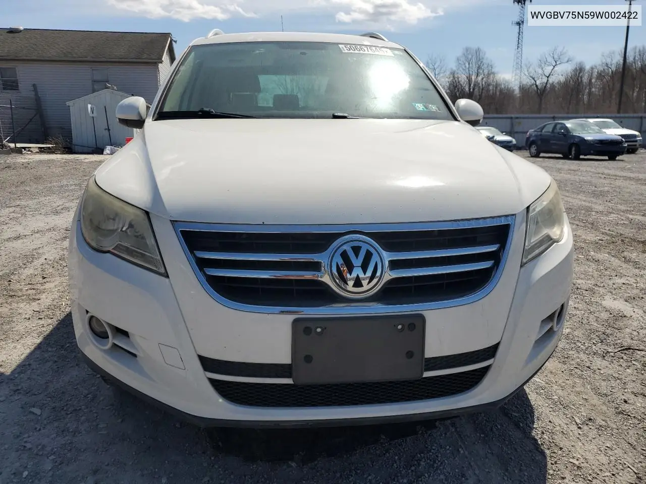 2009 Volkswagen Tiguan Se VIN: WVGBV75N59W002422 Lot: 50667645
