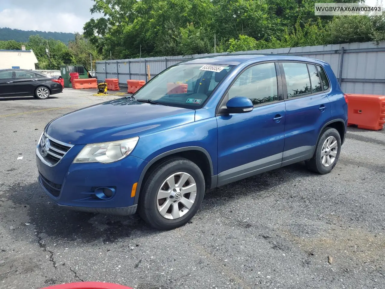 2010 Volkswagen Tiguan Se VIN: WVGBV7AX6AW003493 Lot: 63306055