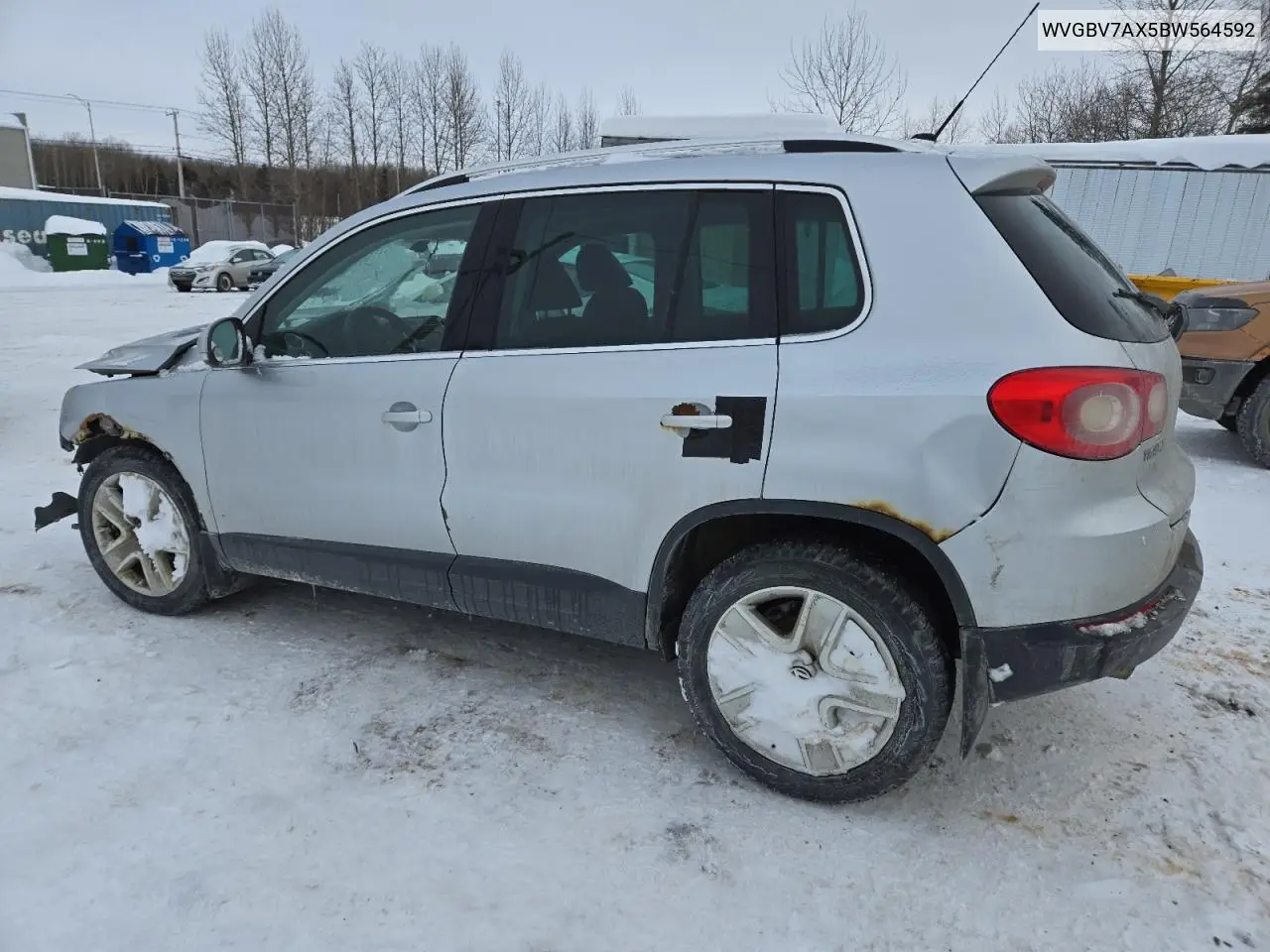 2011 Volkswagen Tiguan S VIN: WVGBV7AX5BW564592 Lot: 43466905