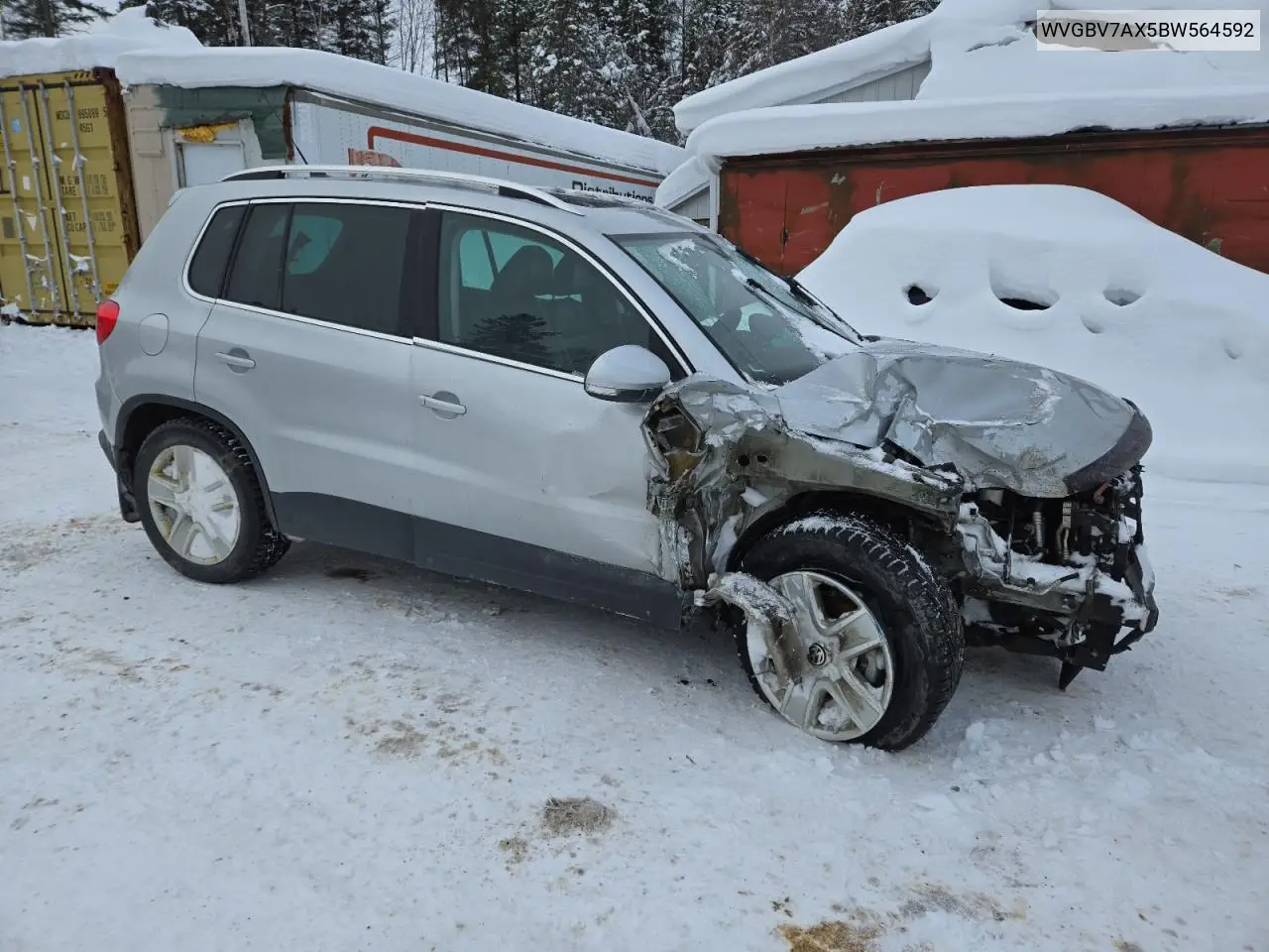 2011 Volkswagen Tiguan S VIN: WVGBV7AX5BW564592 Lot: 43466905