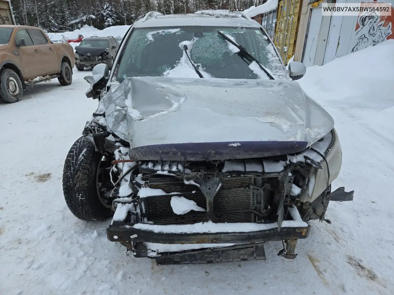 2011 Volkswagen Tiguan S VIN: WVGBV7AX5BW564592 Lot: 43466905