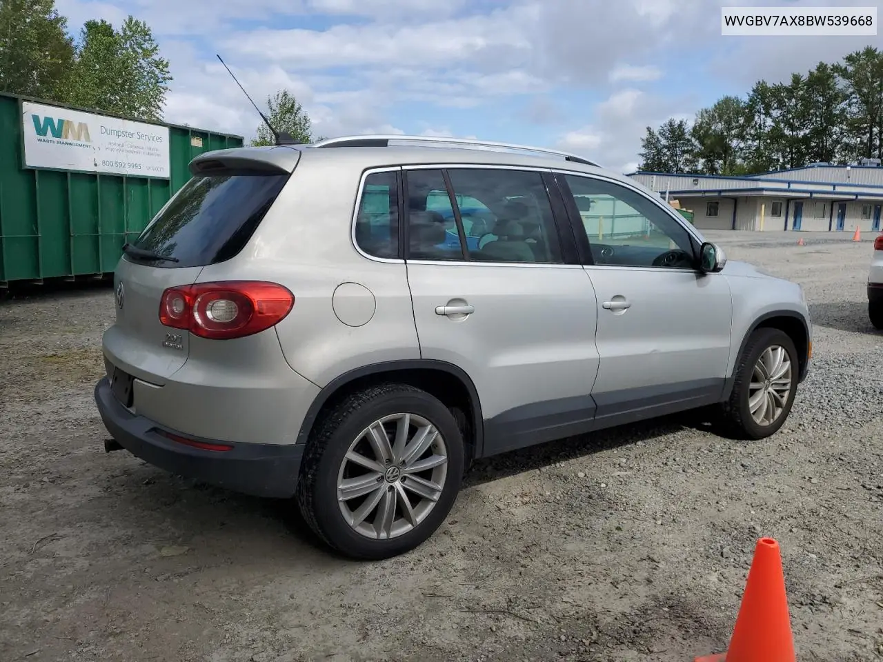 2011 Volkswagen Tiguan S VIN: WVGBV7AX8BW539668 Lot: 56858575